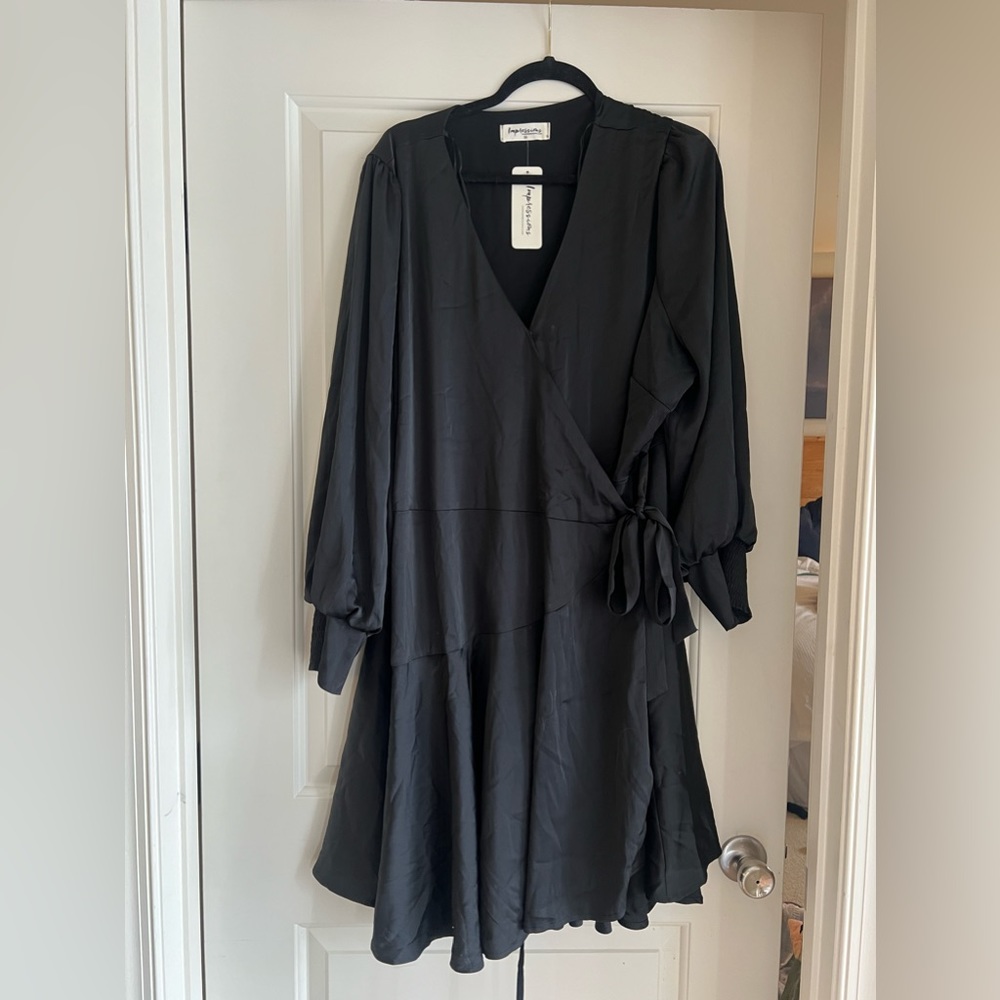 Manhattan bliss satin wrap dress